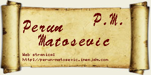 Perun Matošević vizit kartica